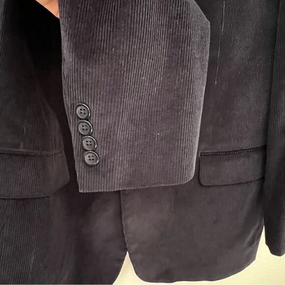 Saddlebred Corduroy Sport Coat Blazer Jacket Men's Size 44R Navy Blue - Picture 2 of 5